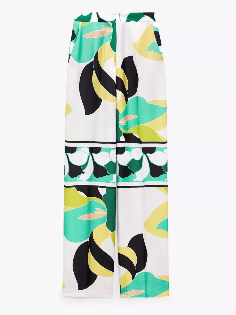 Wide-Leg Printed Pants